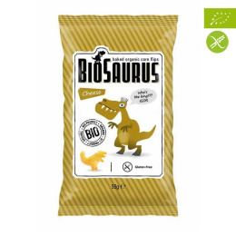 BioSaurus! Bezglutenowe chrupki kukurydziane serowe BIO 50g Cibi