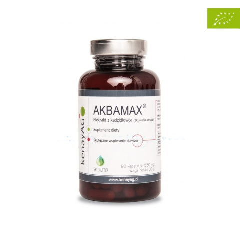 Akbamax® ekstrakt z kadzidłowca boswellia serrata 90 kapsułek (550 mg) KenayAG Cyanotech Co.