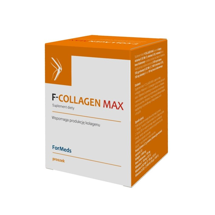 F — Collagen Max, naturalny kolagen z witaminą K2 MK—7, witaminą D3 i kwasem hialuronowym 156 g ForMeds