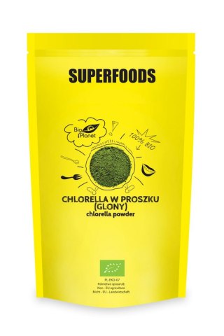 CHLORELLA SPROSZKOWANA BIO 600 g - BIO PLANET SUPERFOODS