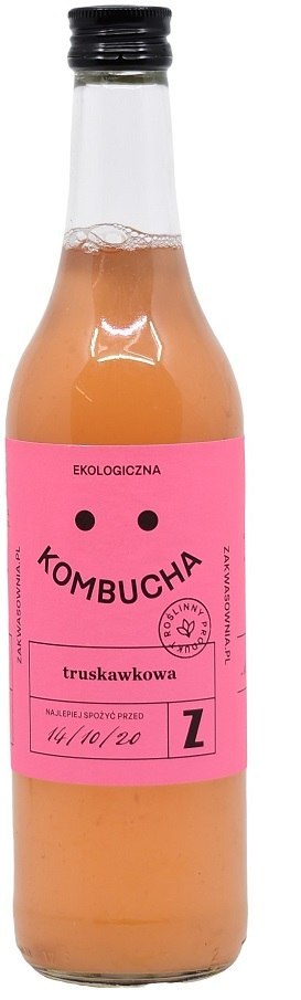 KOMBUCHA TRUSKAWKOWA BIO 500 ml - DELIKATNA