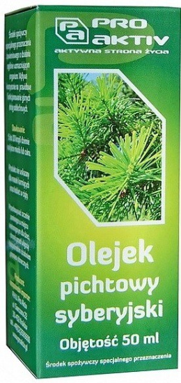 Naturalny olej pichtowy syberyjski 50 ml Pro Aktiv