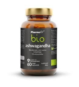 ASHWAGANDHA EKSTRAKT BEZGLUTENOWY BIO (250 mg) 60 KAPSUŁEK - PHARMOVIT