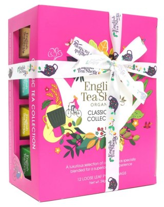 KOLEKCJA HERBAT I HERBATEK KLASYCZNYCH BIO PIRAMIDKI (CLASSIC RÓŻOWE - 12 SMAKÓW) (12 x 2 g) 24 g - ENGLISH TEA SHOP ORGANIC