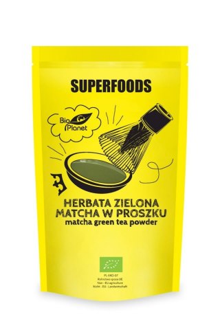 HERBATA ZIELONA MATCHA BIO 100 g - BIO PLANET SUPERFOODS