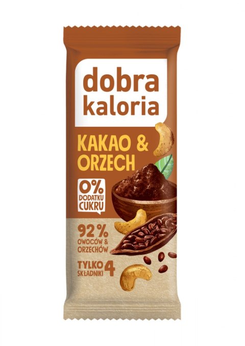 BATON DAKTYLOWY KAKAO & ORZECH BEZ DODATKU CUKRÓW 35 g - DOBRA KALORIA