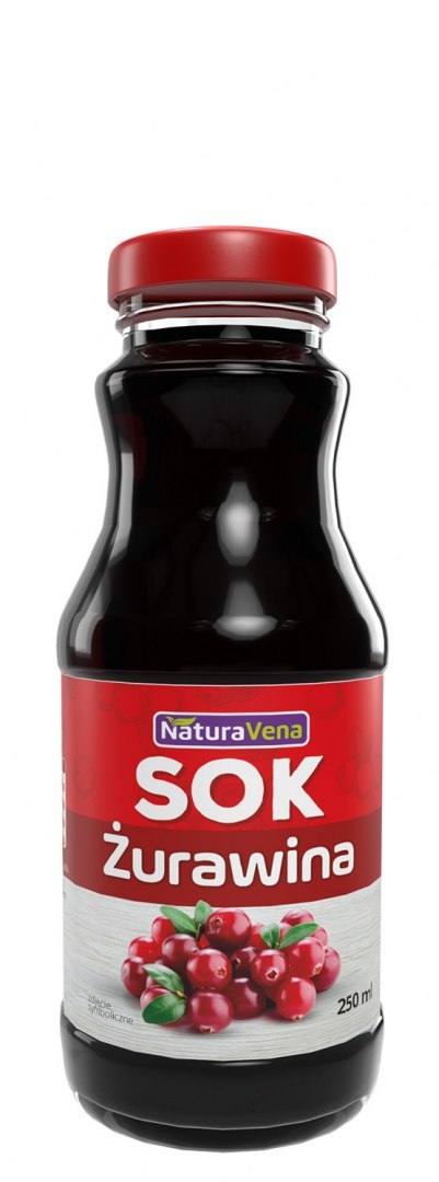 SOK Z ŻURAWINY 100 % 250 ml - NATURAVENA