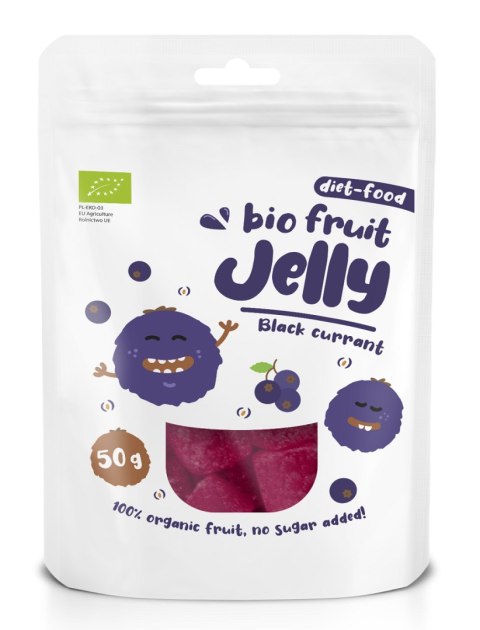 ŻELKI CZARNA PORZECZKA BEZ ŻELATYNY BIO 50 g - DIET-FOOD ŻELKI CZARNA PORZECZKA BEZ ŻELATYNY BIO 50 g - DIET-FOOD
