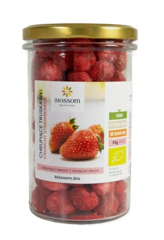 TRUSKAWKI LIOFILIZOWANE CHRUPIĄCE BEZGLUTENOWE BIO 30 g - BIOSSOM
