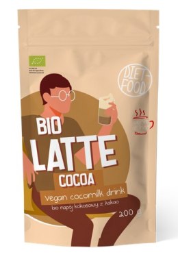 COCOA LATTE - NAPÓJ KOKOSOWY Z KAKAO BIO 200 g - DIET-FOOD