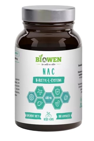 NAC (N-ACETYLO-L-CYSTEINA) (400 mg) BEZGLUTENOWA 100 KAPSUŁEK - BIOWEN