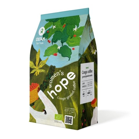 KAWA MIELONA ARABICA 100 % KONGO "ODBUDOWAĆ NADZIEJĘ KOBIET" FAIR TRADE BIO 250 g - OXFAM