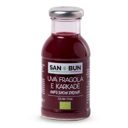 NAPÓJ INFUSION JABŁKO - WINOGRONO RÓŻOWE - HIBISKUS BEZ DODATKU CUKRU BEZGLUTENOWY BIO 200 ml - SAN E BUN