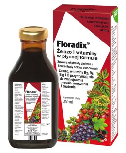 SUPLEMENT DIETY ŻELAZO + WITAMINY W PŁYNIE 250 ml - SALUS (FLORADIX)