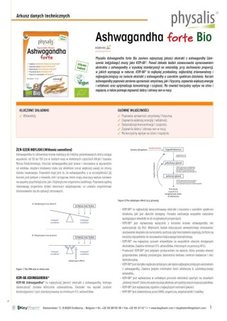 ASHWAGANDHA FORTE EKSTRAKT BIO (600 mg) 30 TABLETEK - PHYSALIS