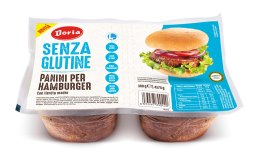 BUŁKI DO HAMBURGERÓW BEZGLUTENOWE (4 x 75 g) 300 g - DORIA