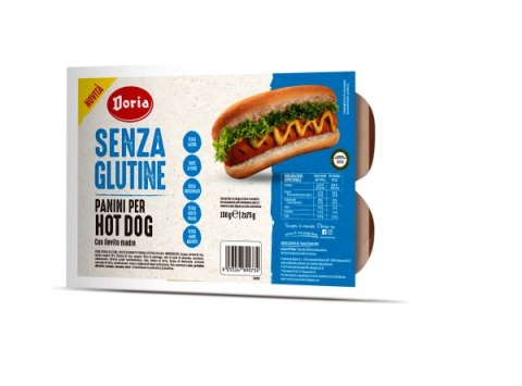 BUŁKI DO HOT DOGÓW BEZGLUTENOWE (2 x 75 g) 150 g - DORIA