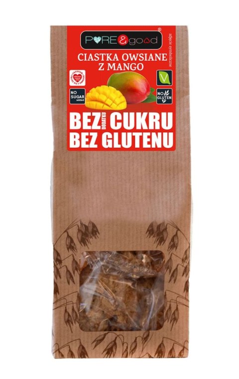 CIASTKA OWSIANE Z MANGO BEZ DODATKU CUKRU BEZGLUTENOWE 150 g - PURE&GOOD