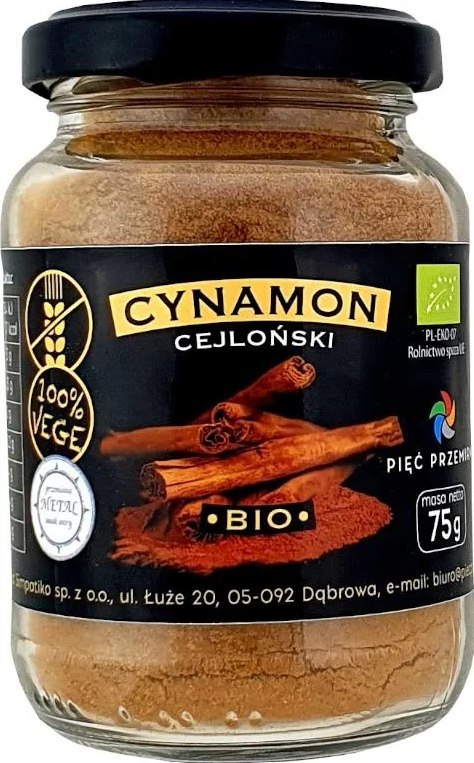 CYNAMON CEJLOŃSKI LASKA BEZGLUTENOWY BIO 45 g - PIĘĆ PRZEMIAN