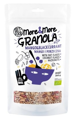 GRANOLA Z MANGO I CZARNĄ PORZECZKĄ BIO 300 g - DIET-FOOD (MORE & MORE)