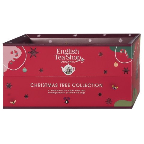 KOLEKCJA HERBATEK BIO NA CHOINKĘ PIRAMIDKI 6 SMAKÓW (6 x 2 g) 12 g - ENGLISH TEA SHOP (PRODUKT SEZONOWY)