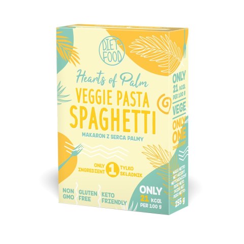 MAKARON (Z SERCA PALMY) SPAGHETTI BEZGLUTENOWY KETO 255 g - DIET-FOOD