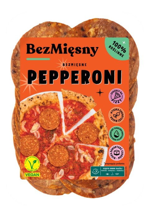 PEPPERONI ROŚLINNE PLASTRY 100 g - BEZMIĘSNY