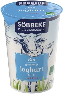 Przecena JOGURT NATURALNY (1,5% TŁUSZCZU W MLEKU) BIO 500 g - SOBBEKE