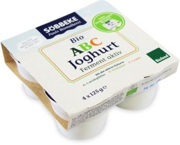 Przecena JOGURT PROBIOTYCZNY ABC (3,8% TŁUSZCZU W MLEKU) BIO 4 x125 g - SOBBEKE