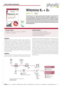 WITAMINA K2 + D3 60 TABLETEK PODJĘZYKOWYCH - PHYSALIS