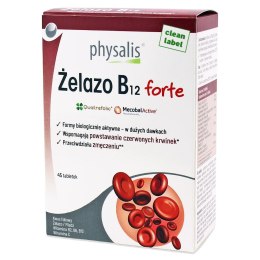 ŻELAZO + WITAMINA B12 FORTE 45 TABLETEK - PHYSALIS