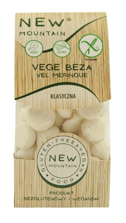 BEZY WEGAŃSKIE KLASYCZNE BEZGLUTENOWE 50 g - NEW MOUNTAIN BEZY WEGAŃSKIE KLASYCZNE BEZGLUTENOWE 50 g - NEW MOUNTAIN