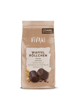 RURKI WAFLOWE W GORZKIEJ CZEKOLADZIE BIO 125 g - VIVANI