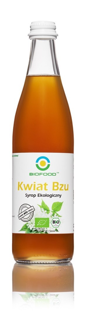 SYROP Z KWIATÓW CZARNEGO BZU BEZGLUTENOWY BIO 500 ml - BIOFOOD