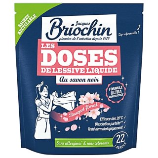 KAPSUŁKI DO PRANIA UNIWERSALNE KWIATOWE NA BAZIE SZAREGO MYDŁA (22 szt.) - BRIOCHIN