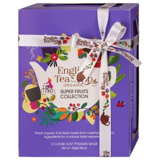 KOLEKCJA HERBATEK OWOCOWYCH BIO PIRAMIDKI (SUPER FRUITS - 6 SMAKÓW) (12 x 2 g) 24 g - ENGLISH TEA SHOP ORGANIC