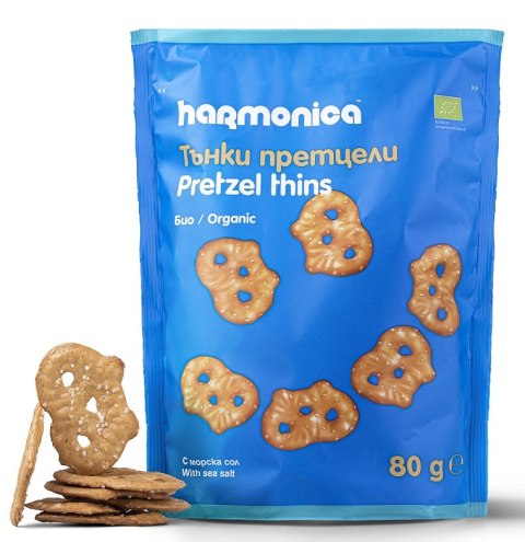 PRECELKI CIENKIE Z SOLĄ MORSKĄ BIO 80 g - HARMONICA