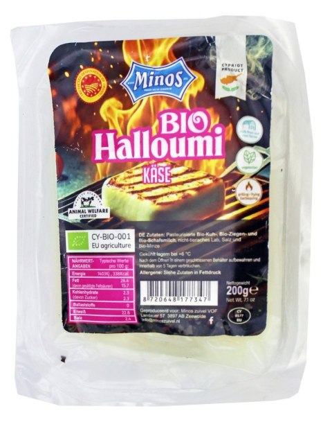 SER HALLOUMI BIO 200 g - MINOS SER HALLOUMI BIO 200 g - MINOS