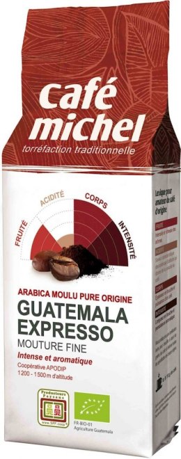KAWA MIELONA ARABICA 100 % ESPRESSO GWATEMALA FAIR TRADE BIO 250 g - CAFE MICHEL