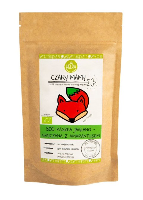 KASZKA JAGLANO - GRYCZANA Z AMARANTUSEM BEZ DODATKU CUKRÓW BIO 200 g - HELPA