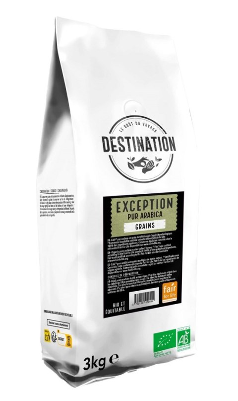 KAWA ZIARNISTA ARABICA 100 % EXCEPTION FAIR FOR LIFE BIO 3 kg - HORECA (DESTINATION)