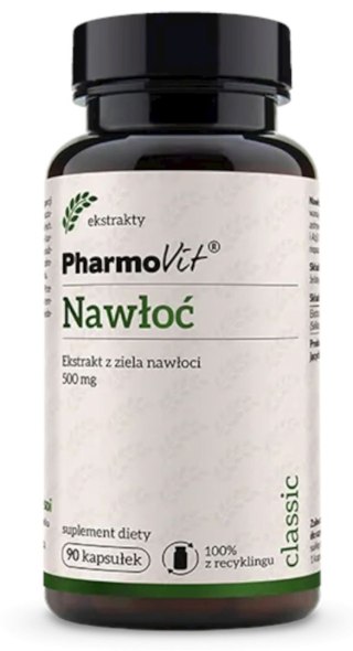 NAWŁOĆ EKSTRAKT (500 mg) BEZGLUTENOWA 90 KAPSUŁEK - PHARMOVIT (CLASSIC)