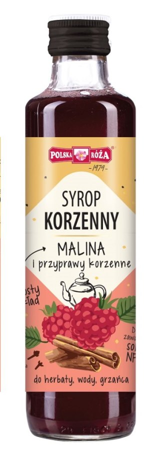SYROP KORZENNY Z MALINAMI 250 ml - POLSKA RÓŻA
