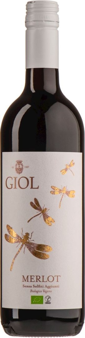 WINO GIOL MERLOT BEZ DODATKU SIARCZYNÓW CZERWONE WYTRAWNE BIO 0,75 L (WŁOCHY)
