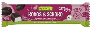 BATONIKI KOKOSOWE W CZEKOLADZIE GORZKIEJ BIO 50 g - RAPUNZEL