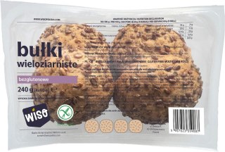 BUŁKI KAJZERKI WIELOZIARNISTE BEZGLUTENOWE (4 szt.) 240 g - WISO