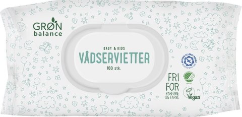 CHUSTECZKI NAWILŻANE PODRÓŻNE DLA DZIECI ECO 100 szt. - GRON BALANCE