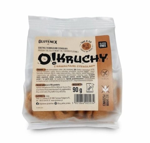 CIASTKA Z CZEKOLADĄ BEZGLUTENOWE O!KRUCHY 90 g - GLUTENEX