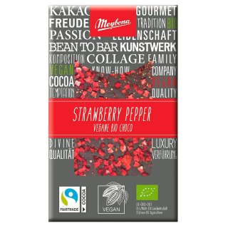 CZEKOLADA GORZKA Z TRUSKAWKAMI I PIEPRZEM FAIR TRADE BIO 30 g - MEYBONA