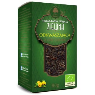 HERBATA ZIELONA LIŚCIASTA ODKWASZAJĄCA BIO 80 g - DARY NATURY